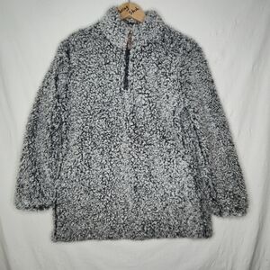 Weatherproof Vintage Gray Sherpa Sweater Size Medium